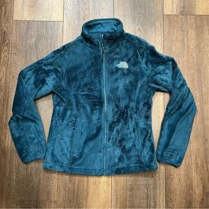 The North Face Blue Fuzzy Zip Up Jacket